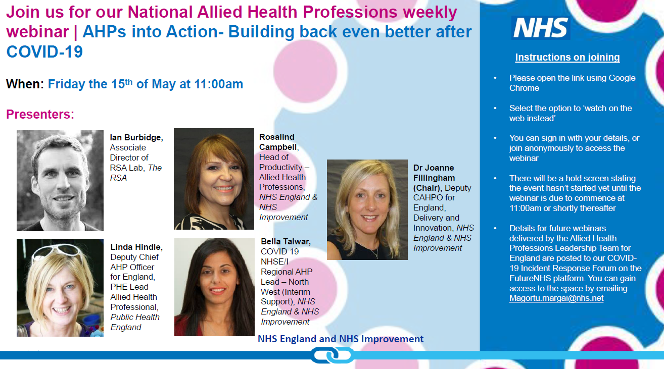 AHPs into Action Webinar 15-05-2020
